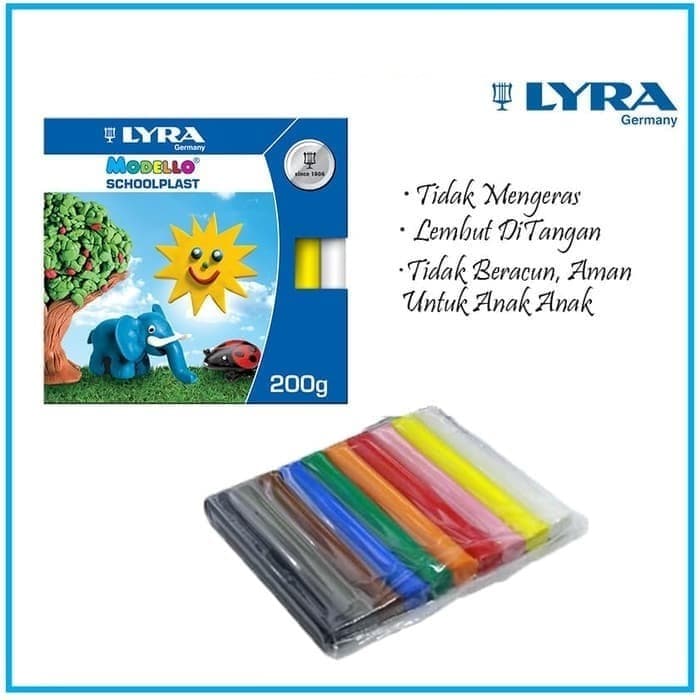 lyra-modelling-clay-10-colours-200-gram